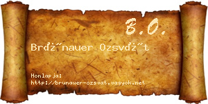 Brünauer Ozsvát névjegykártya